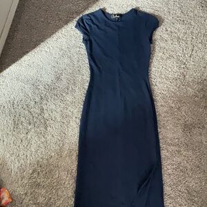 Navy Blue Midi Dress